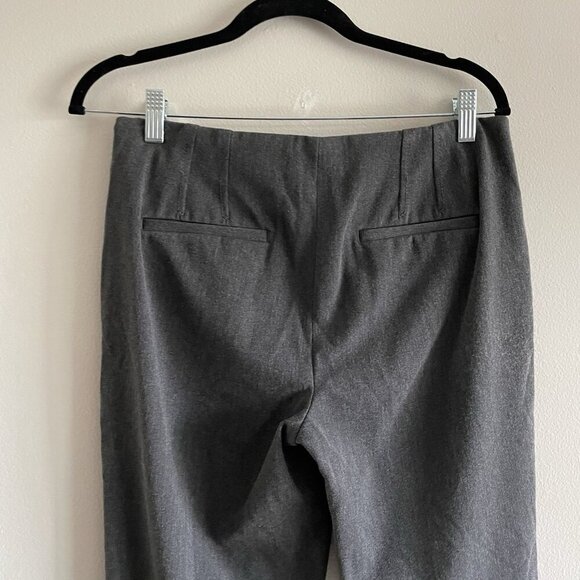 Talbots Women SZ 6 LONG Gray Flat Front Waistbandless Tapered Leg Dress Pants - Picture 6 of 8